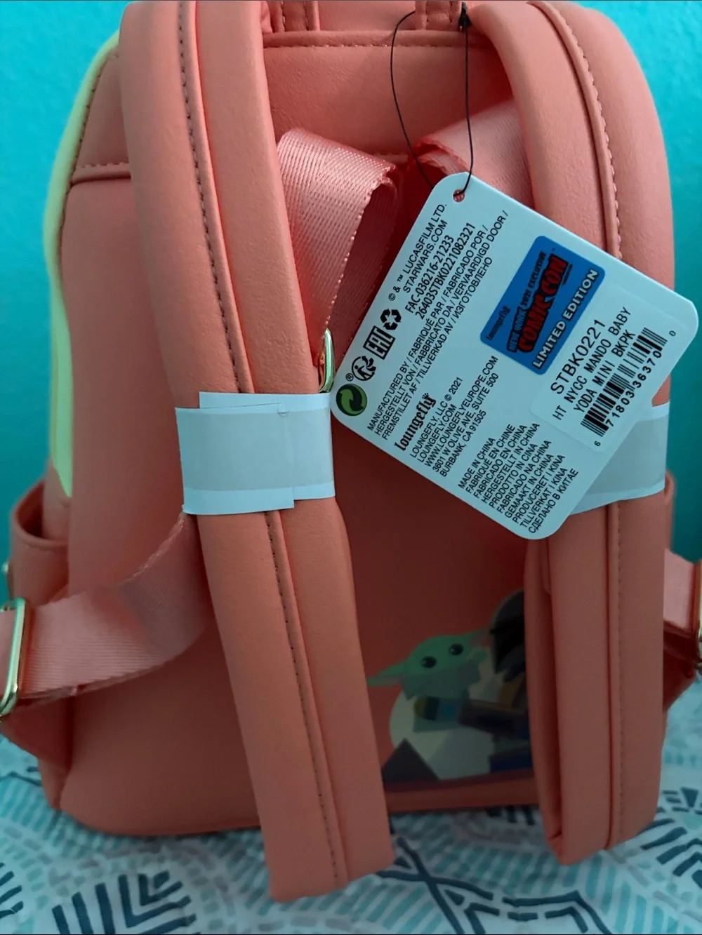 Loungefly Disney The Mandalorian Grogu Backpack NEW YORK COMIC CON 21 Exclusive